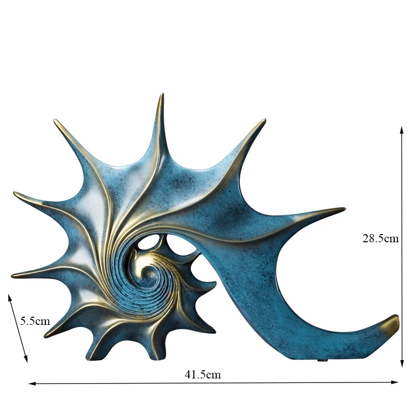Статуя в европейском стиле ретро из смолы виде ракушки морская улитка скульптура