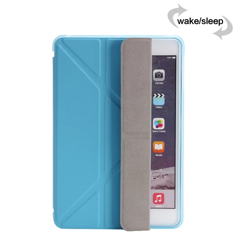 Умный чехол для ipad mini 3 2 1 из искусственной кожи, чехол с функцией автоматического сна/пробуждения, защитный чехол для apple ipad mini1 mini2 mini3 - Цвет: blue
