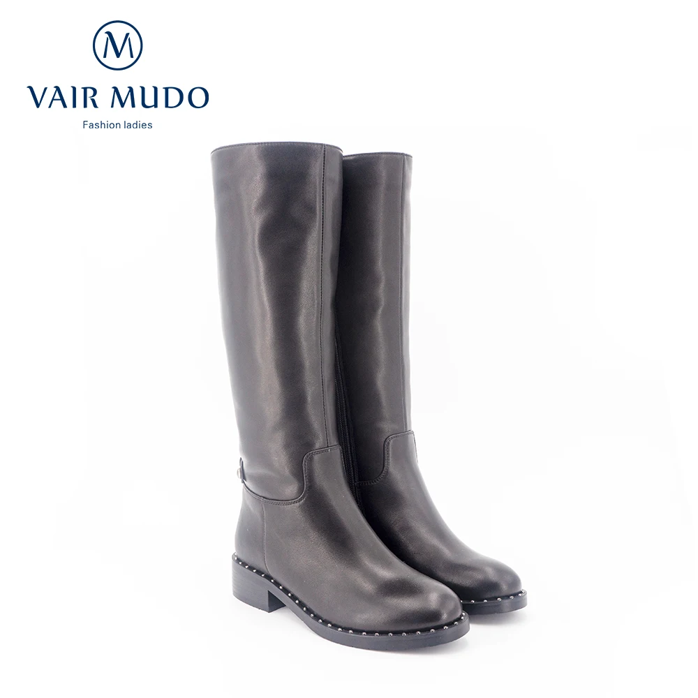 VAIR MUDO женские белые сапоги на толстом каблуке из шерсти Высококачественная