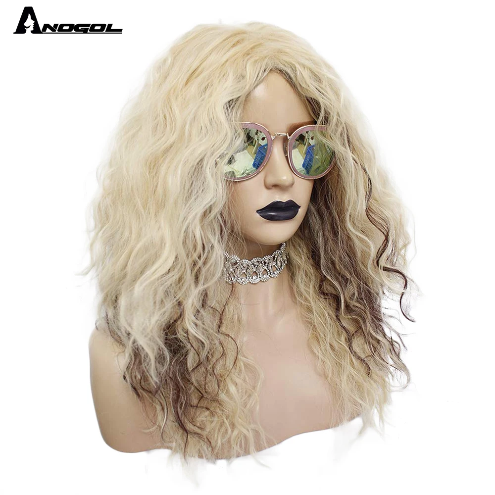 Женский длинный синтетический парик Anogol в стиле диско качающийся кудрявый