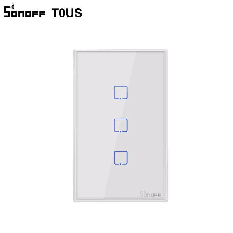 SONOFF T0 США/ЕС/Великобритания TX 1/2/3 комплект настенный светильник ель света