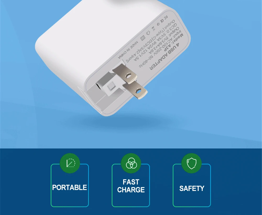 4 порта USB быстрое зарядное устройство s QC3.0 type C USB зарядное устройство для samsung для iPhone huawei быстрое зарядное устройство s настенное зарядное устройство US EU UK AU адаптер