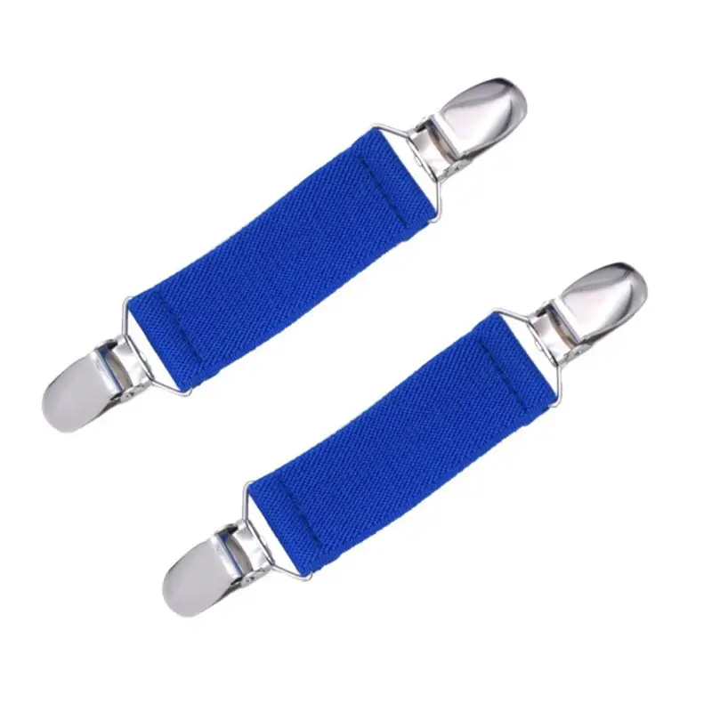 

Kids Boy Girl Elastic Mittens Metal Clips Solid Color Duckbill Gloves Clamp