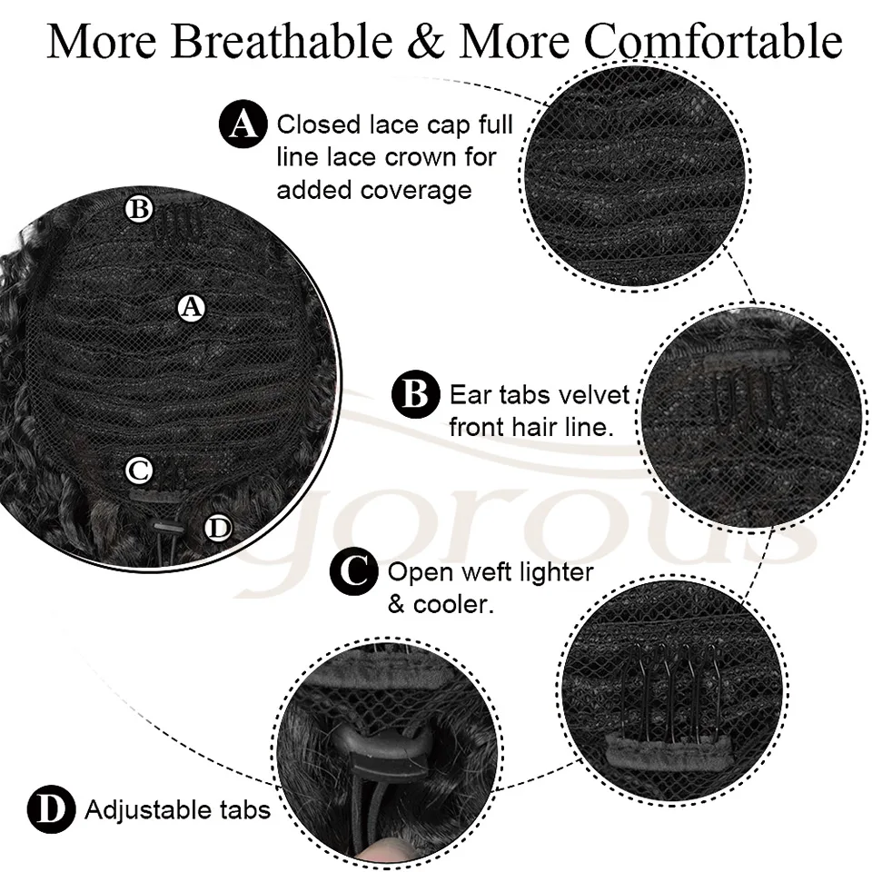 Интенсивные длинные кудрявые афро волосы для конского хвоста афроамериканского