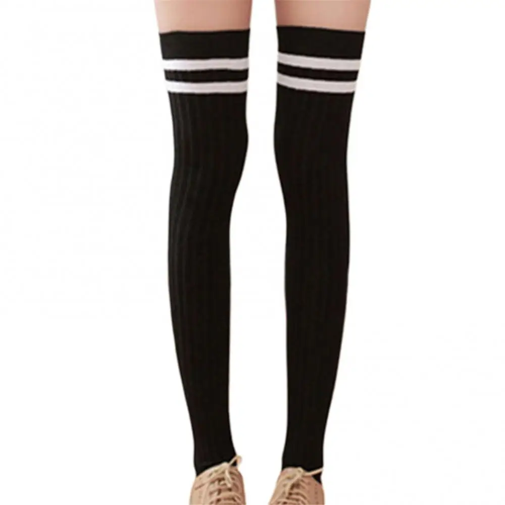 

1 Pair Breathable Cotton Thick Knitted Over Knee Thigh Long High Socks Stockings