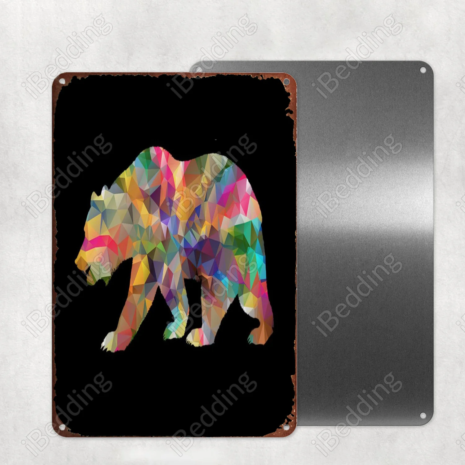 

Медведь, фотография, металлическая фотография, панель, паб, клуб, Настенный декор, железная картина, декоративная пластина 20x30 см