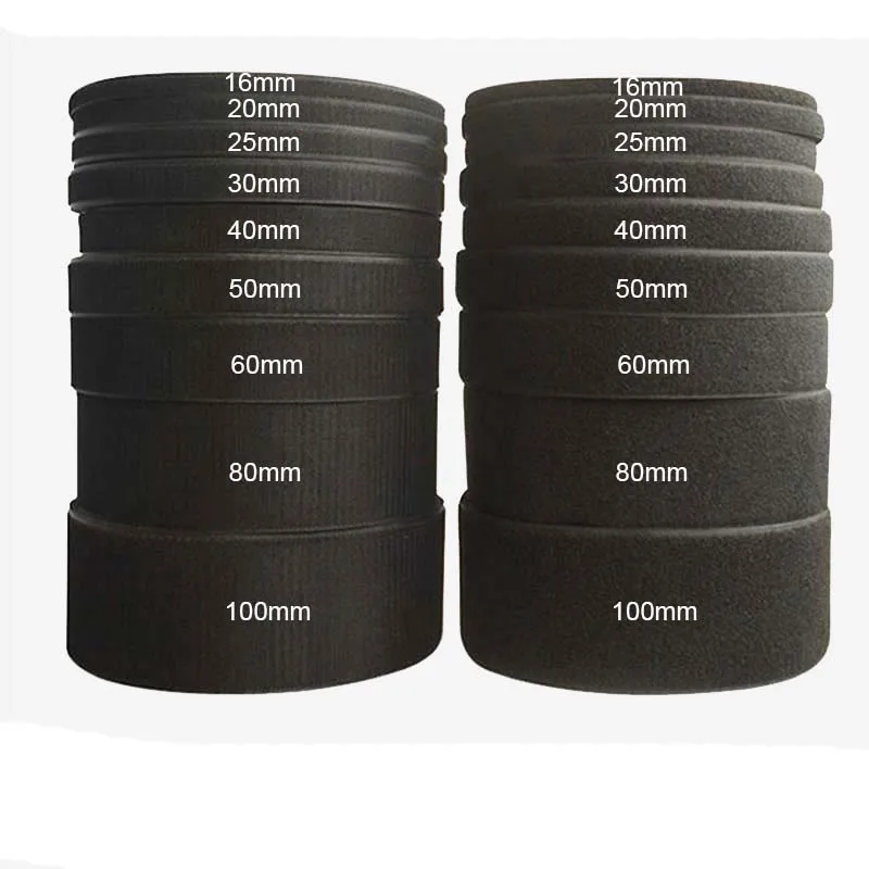 2 м крючок + петля черная вельвет без клеевого крюка и петли лента для шитья