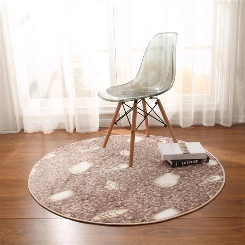 

Zeegle Round Carpets Bath Mat Kids Room Rug Anti-slip Baby Play Mats Slow Rebound Floor Mats Home Decoration For Living Room