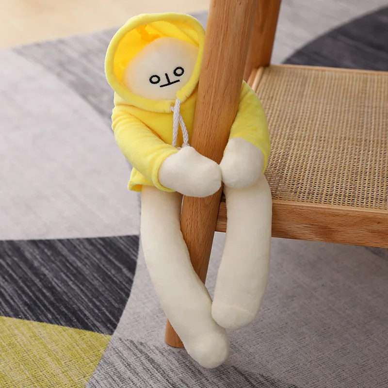 

New Funny Banana Man Figure Toy Stuffed Hooded Sweater Boy Man Doll Trick Wronged Boyfirend Hug Toys for Girl Gift Present