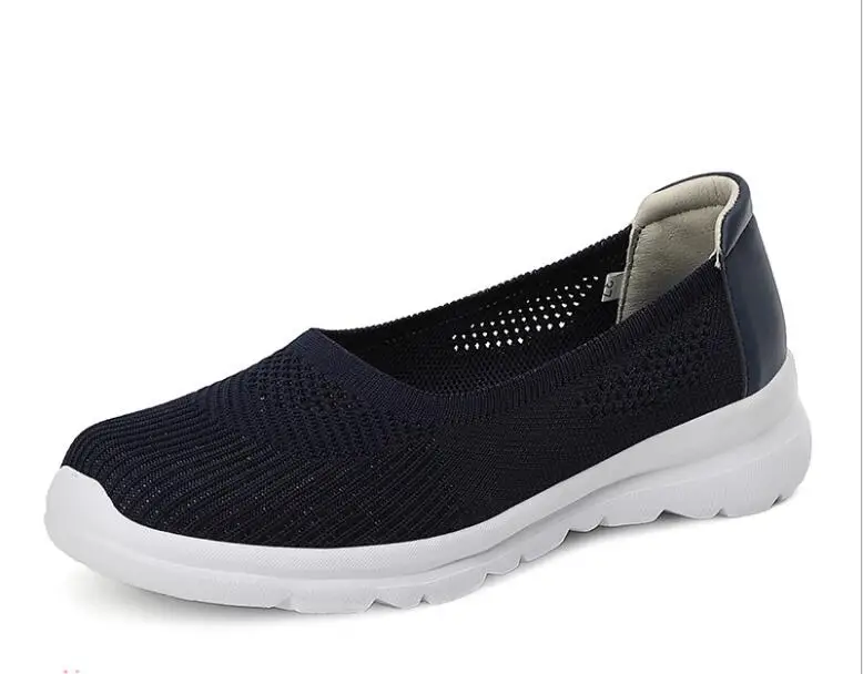 Fashion Women Mesh Flat shoes patchwork slip-on Cotton Casual shoes for woman Walking Solid color new Loafers Soft Shoes