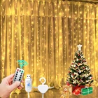 Гирлянда для занавесок, Сказочная гирлянда, 3 м, 2021 рождественские украшения, для домашнего украшения, Рождества 2022, с новым годом