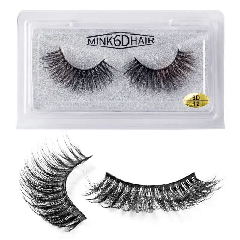 1 пара натуральные длинные поддельные норковые ресницы толстые Макияж Накладные