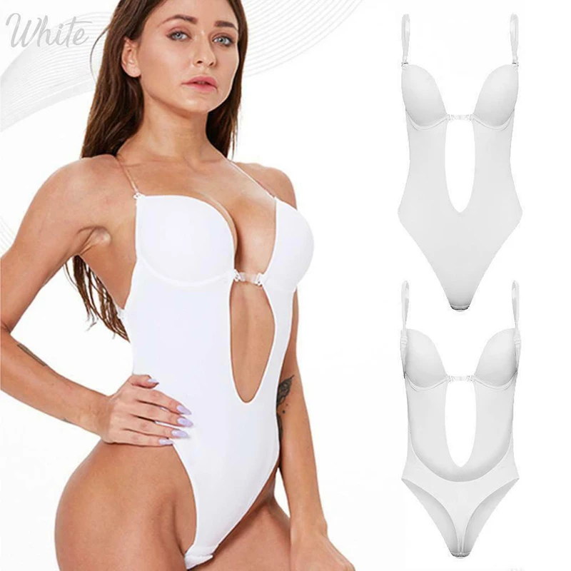 2020 Fashion Ladies Body Jumpsuit Underwear Bodysuit Ropa Mujer Solid Color V-Neck Strapless Backless New |