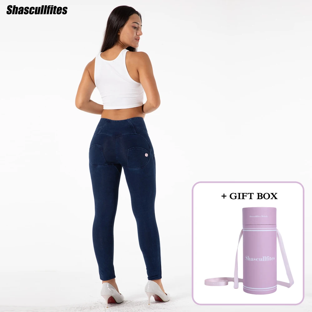 

Shascullfites Melody Jeggings for Girls Best Yoga Pants for Women Workout Leggings Push Up Jeggings with Gift Box Package