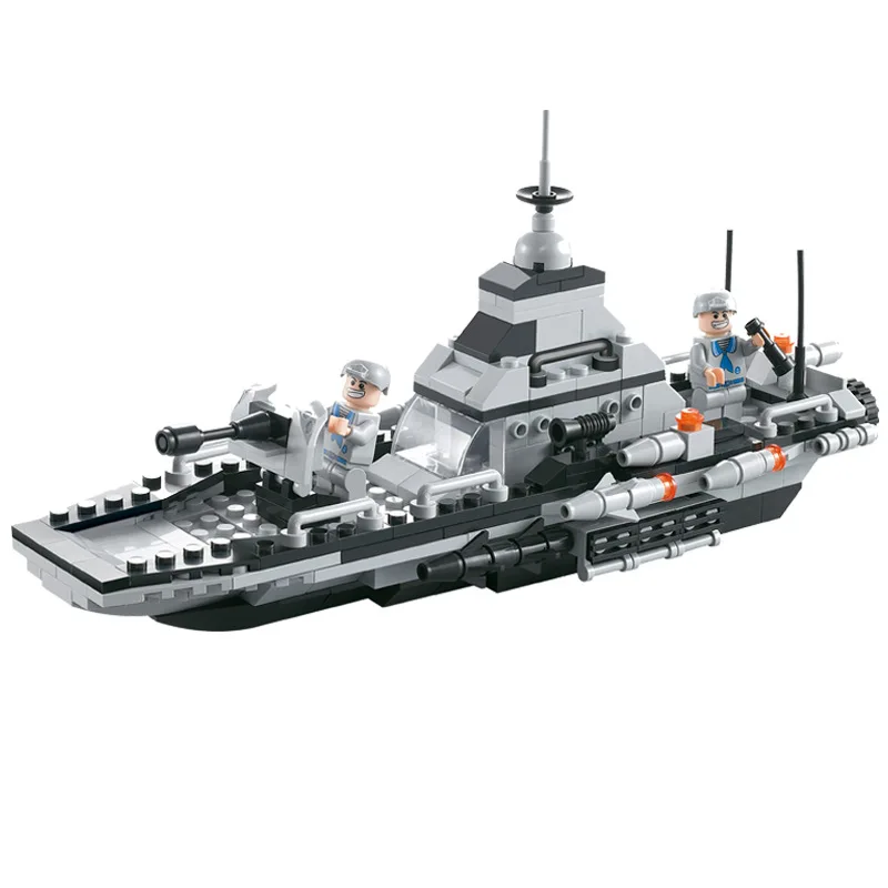 6в1 непобедимые бои военный корабль Совместимость LegoINGLY военная армия