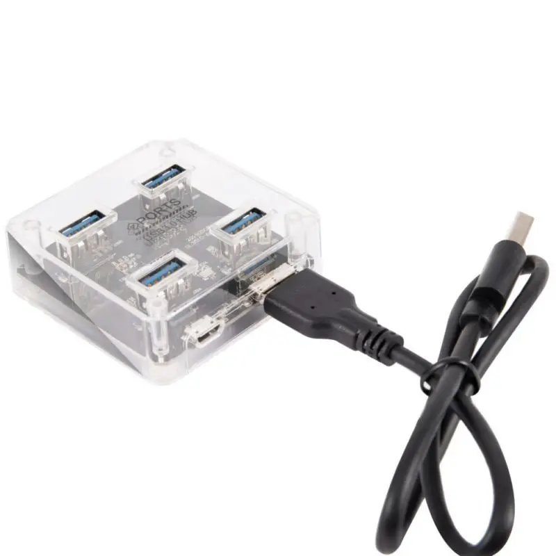 4 порта USB 3 0 концентратор в 1 квадратный супер скоростной 5 Гбит/с мульти порт s