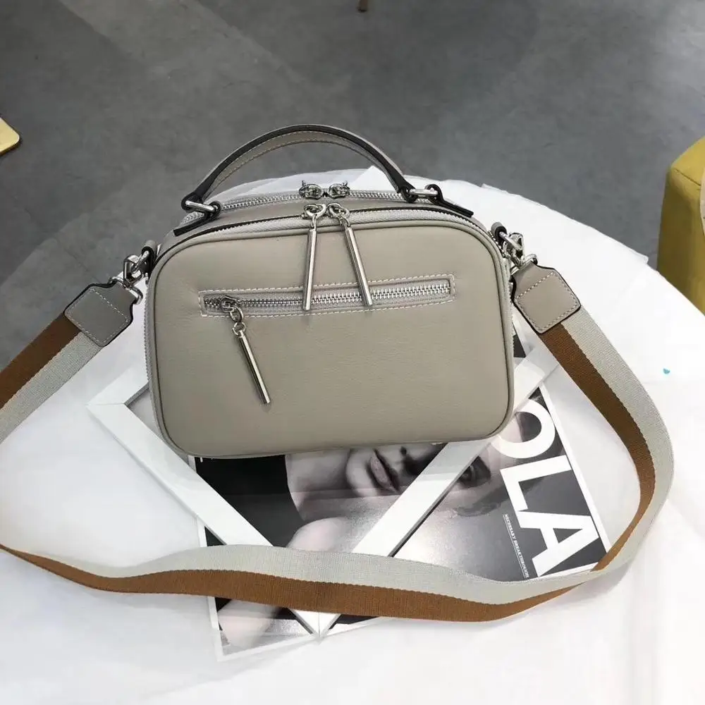 

free shipping 2020 the new style fashion thread genuine cow leather women handbag one shoulder bag crossbody bag 24cm5 color