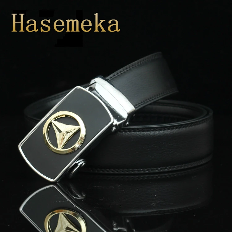 Мужской ремень высокого качества в деловом стиле брендовый дизайнерский кожаный