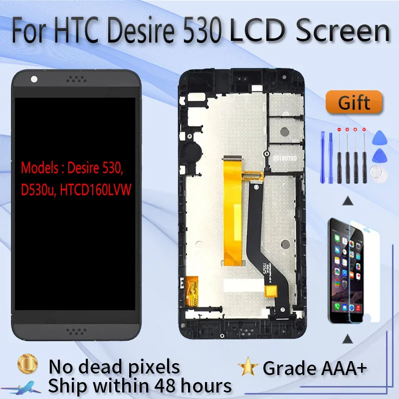 Для HTC Desire 530 ЖК экран в сборе с передним сенсорным стеклом дисплей D530u