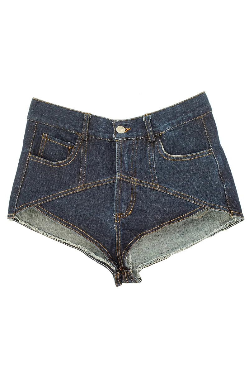 

Sexy Ultra Short Sheath Exposed Jeans Shorts Versatile Niche Tight Thin Denim Summer Hot Pants Tide