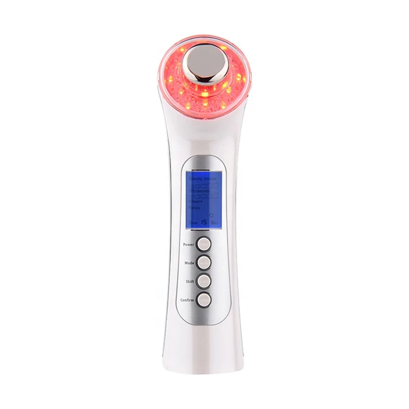 2020 Newest Portable Ultrasound Therapy Machine Led Light ultrasonic anti aging Facial Massager