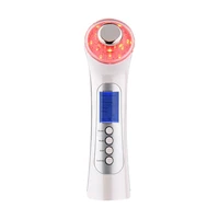 2020 newest portable ultrasound therapy machine led light ultrasonic anti aging facial massager
