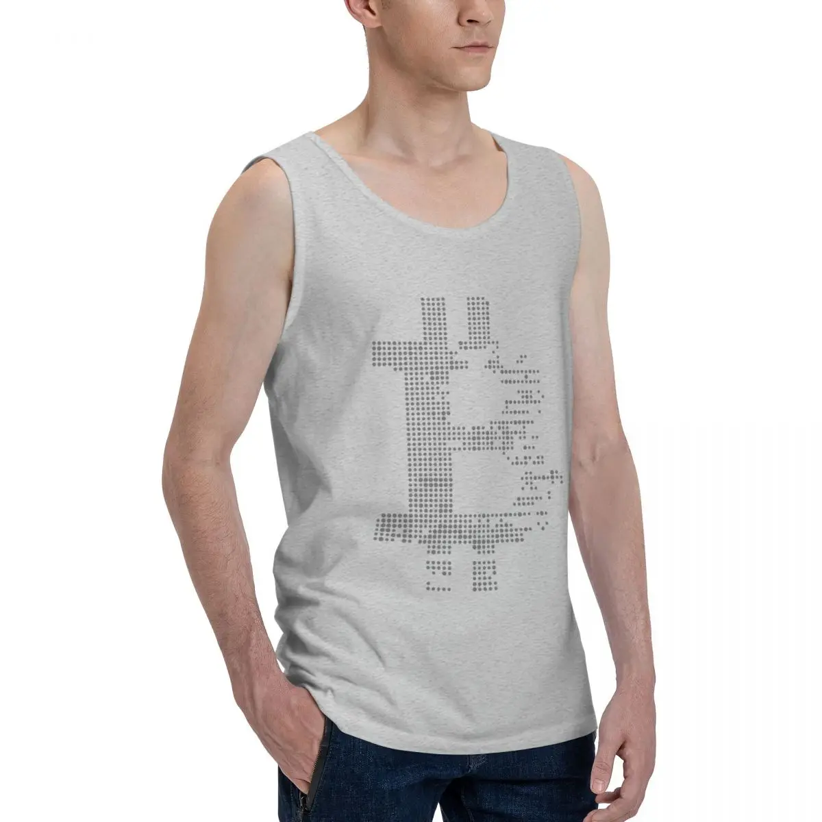 

Bitcoin Cryptocurrency Cryptocurrency Gray Men's Tank Top Shirt Hodl Vest Men set Humor Graphic Unique Sleeveless Garment