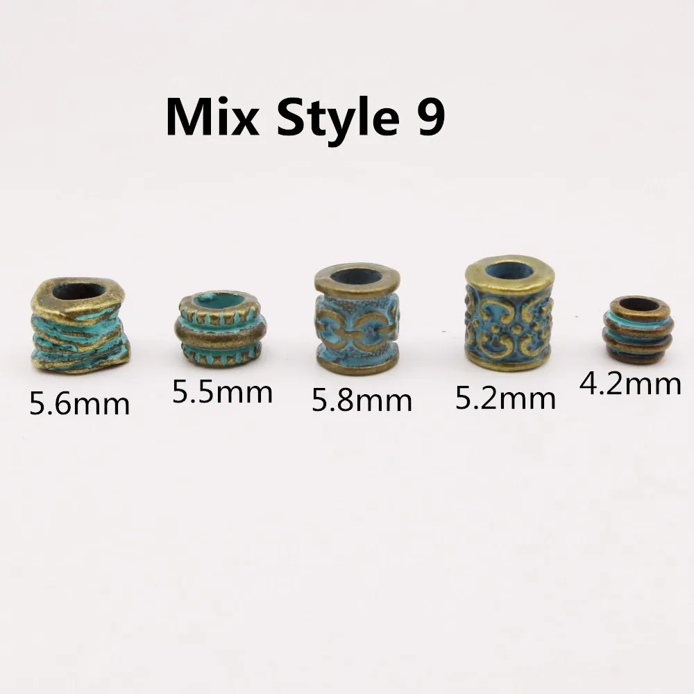 Mix Style 9 5 шт./упак. разных стилей Viking, подвязанные лентой, с объемной волной, бороды, дредлоки, для увеличения объема, бусины кольца трубки для Аксессуары для волос - Цвет: Mix Style 9