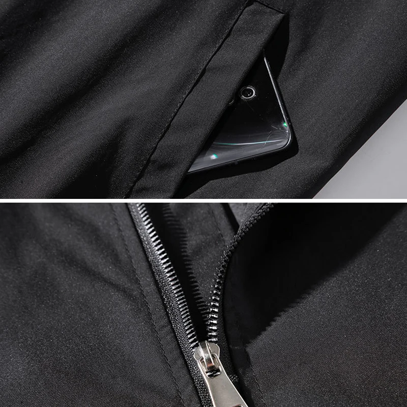 Мужская осенняя куртка-бомбер однотонная Повседневная бейсбольная модель 9XL 10XL