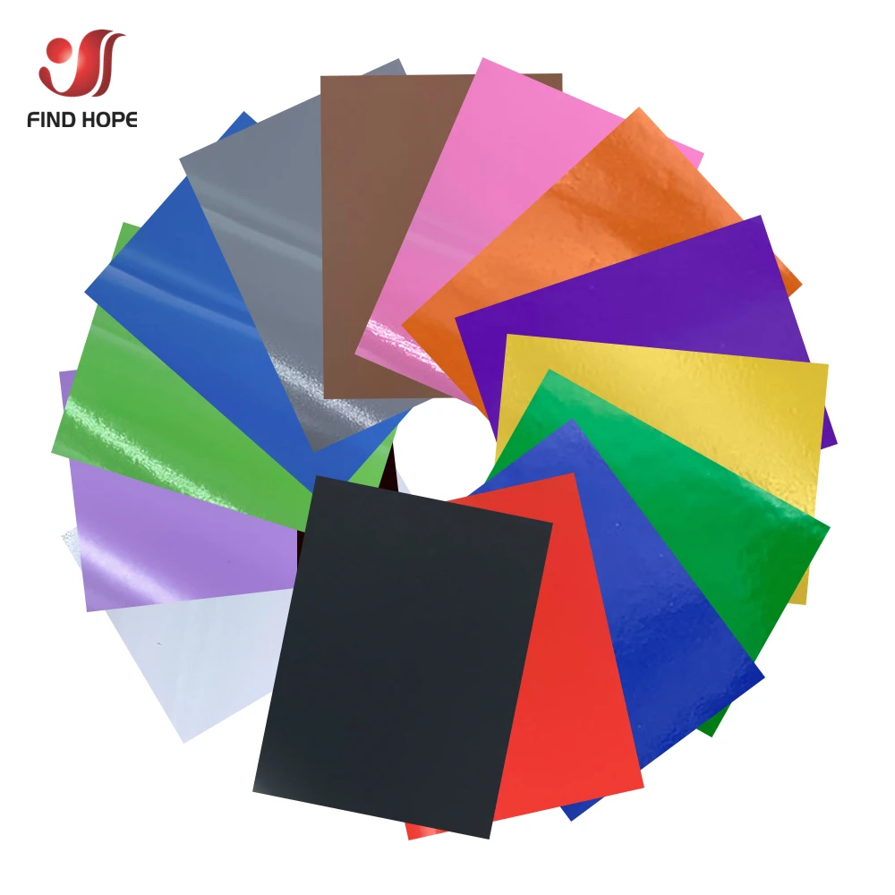 12 &quotx 10&quot Комплект клей виниловые листы 15 Ассорти Цвета глянцевый виниловый