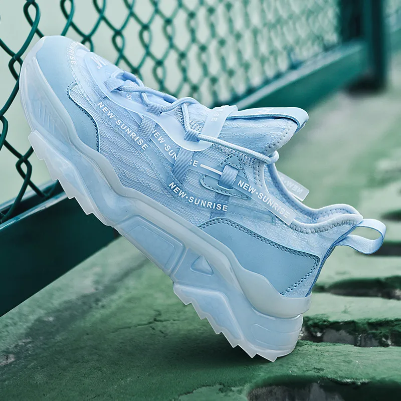 

2021 trend popcorn TPU midsole breathable casual sports shoes daddy shoes men's shoes