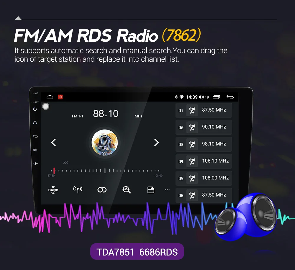 6G + 128G QLED Carplay Авто Android 10 автомобильное радио аудио мультимедиа видео плеер 2din GPS