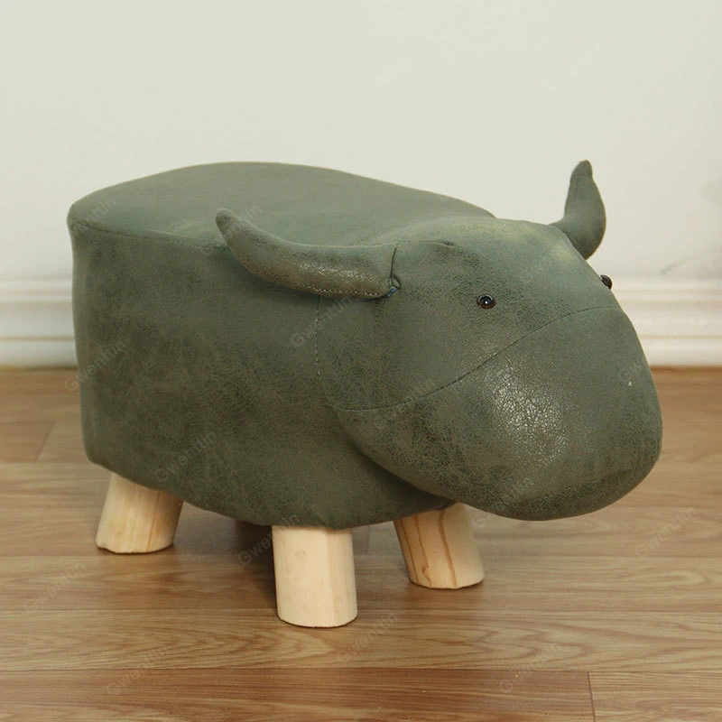 Современные табуретки с животными слон корова динозавр дерево маленький табурет