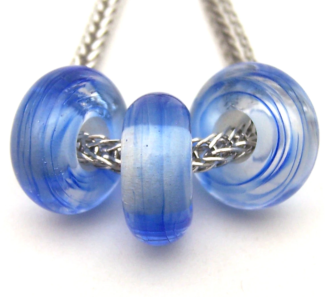 

JGLZ2607 3X 5MM Hole DIY GlassBead Murano Glass beads Fit European Charms Bracelet diy jewelry Lampwork