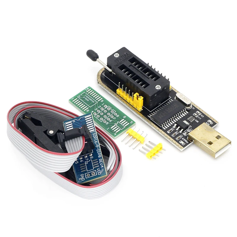 Модуль программатора USB CH341 24 25 серии EEPROM Flash BIOS + тестовый зажим SOIC8 SOP8 для набора