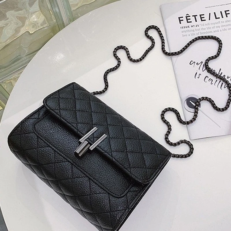 

2020 New Chain Small Square Bag Fashion Lattice Women's Casual Shoulder Bag Women's Crossbody Bags Women's Bag Bolsa Feminina
