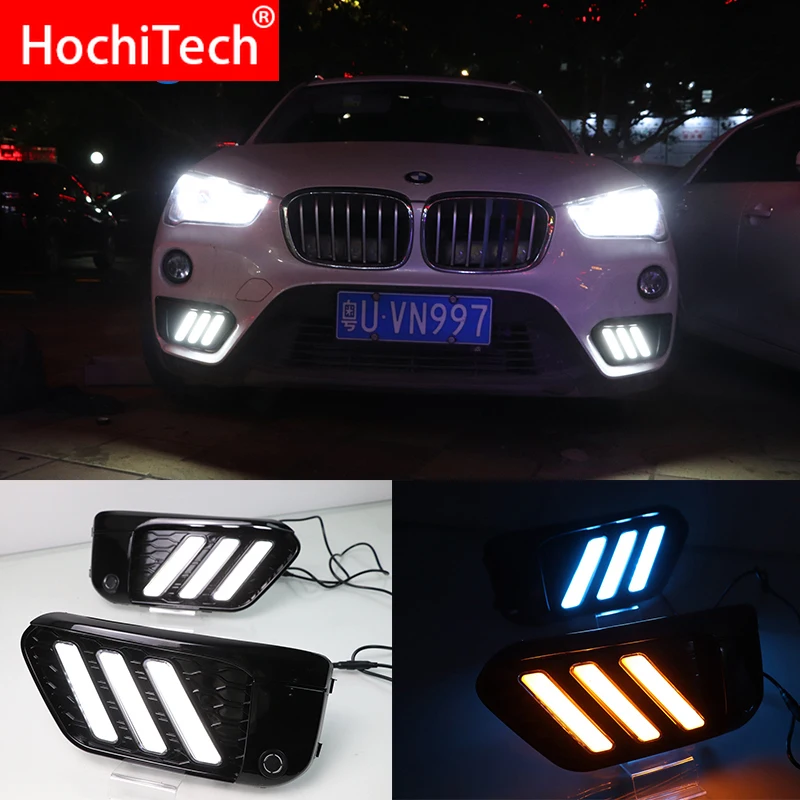 Светодиодные дневные ходовые огни для BMW X1 F48 F49 2015 2016 2017 2018 2019 противотуманная