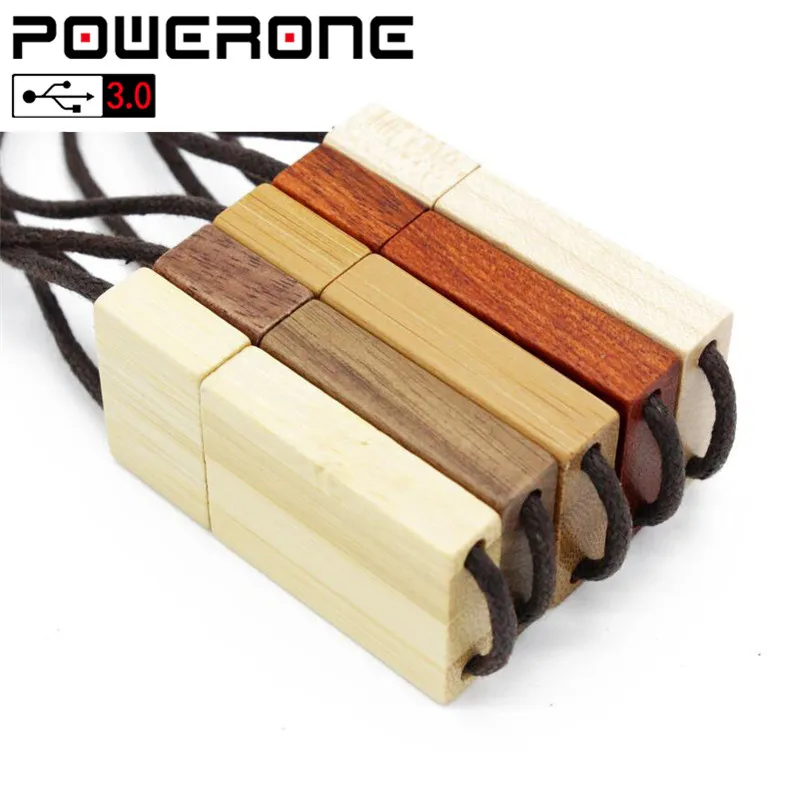 USB флеш накопитель POWERONE деревянный с интерфейсом 3 0 64/32/4 ГБ|USB флэш-накопители| |