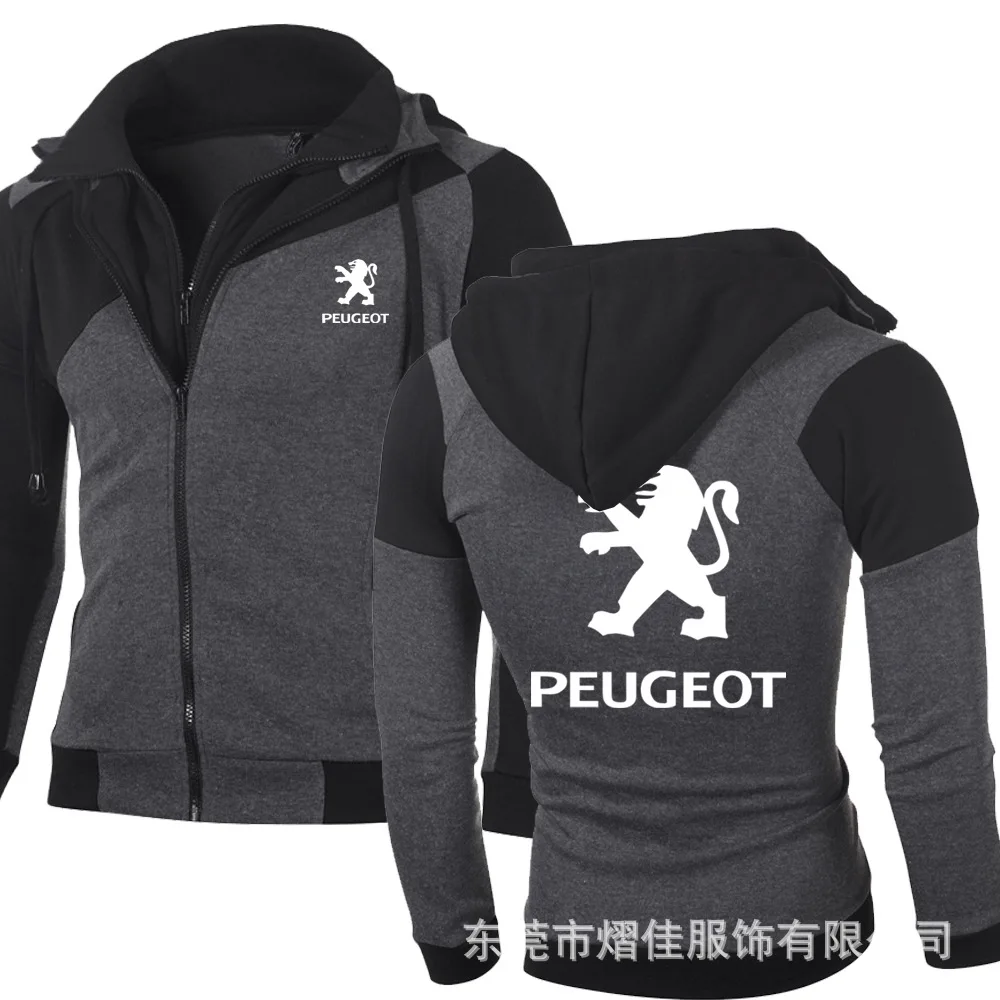 Для peugeot худи с логотипами куртка двойная молния Толстовка хлопковый пуловер