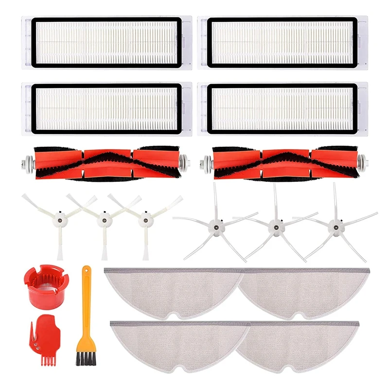 

19 Pack Accessories Kit for Roborock S4 S5 S5 Max S6 S6 Max E4 E20 E25 E35 S50 Xiaomi Mi Mijia Robotic Vacuum Cleaner
