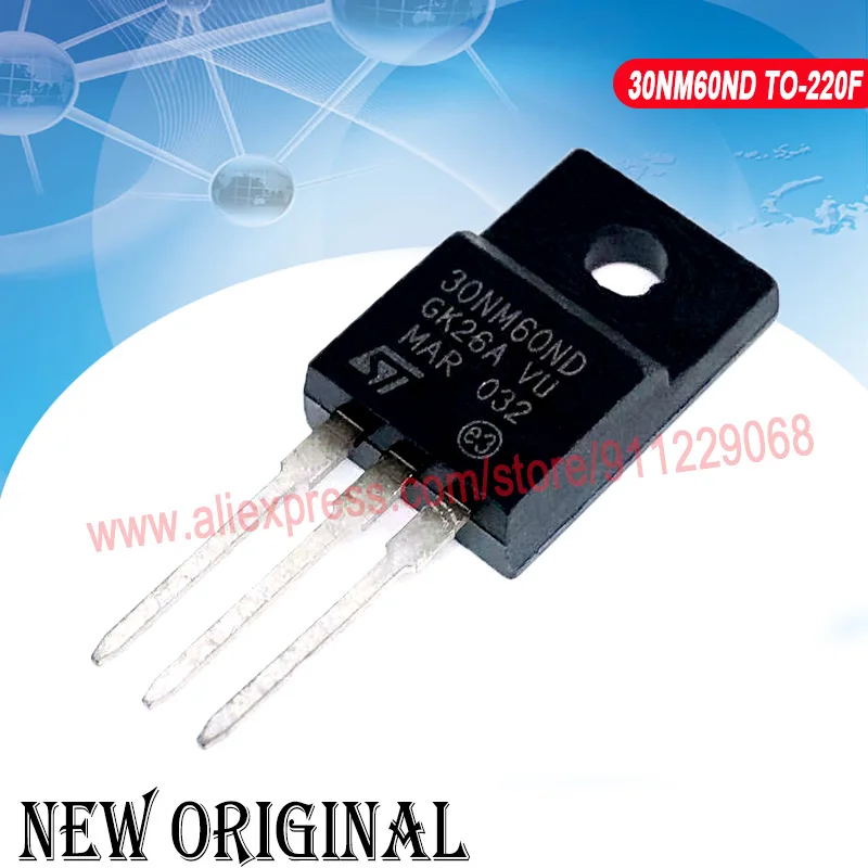 

(5 Pieces) STF30NM60ND 30NM60ND TO-220F 650V 25A