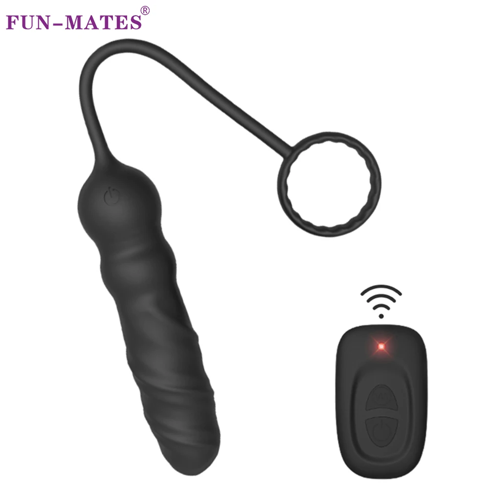 Массажер вибратор для простаты Мужской пенис кольцо Анальная пробка секс