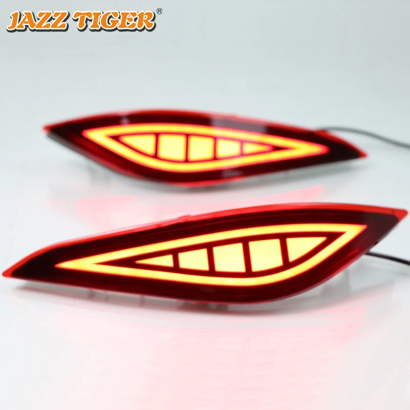 Джаз тигр 2 шт мульти-функции Автомобильный светодиодный задний противотуманный