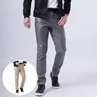 Брюки с карманами Длинные повседневные эластичные брюки-карандаш из искусственной кожи в стиле панк