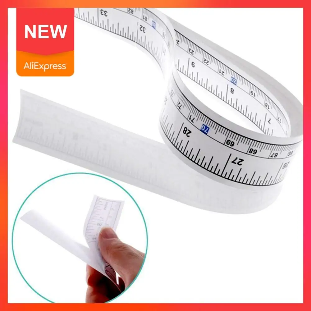 

90/290CM Self Adhesive Metric Measure Tape Self Adhesive Ruler Ruler Ruler Measure Tape Platen Self-adhesive Metric C0Q1