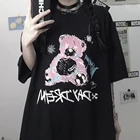 Женская футболка с принтом Harajuk, летняя, повседневная, с коротким рукавом, в стиле аниме, в стиле хип-хоп, 2021