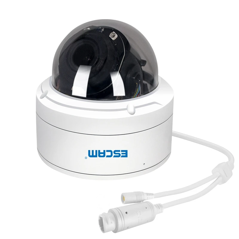 

ESCAM PVR002 камера видеонаблюдения, 2MP1080P PTZ 4X Zoom 2,8-12 мм объектив IP66 Водонепроницаемая шаровая камера POE