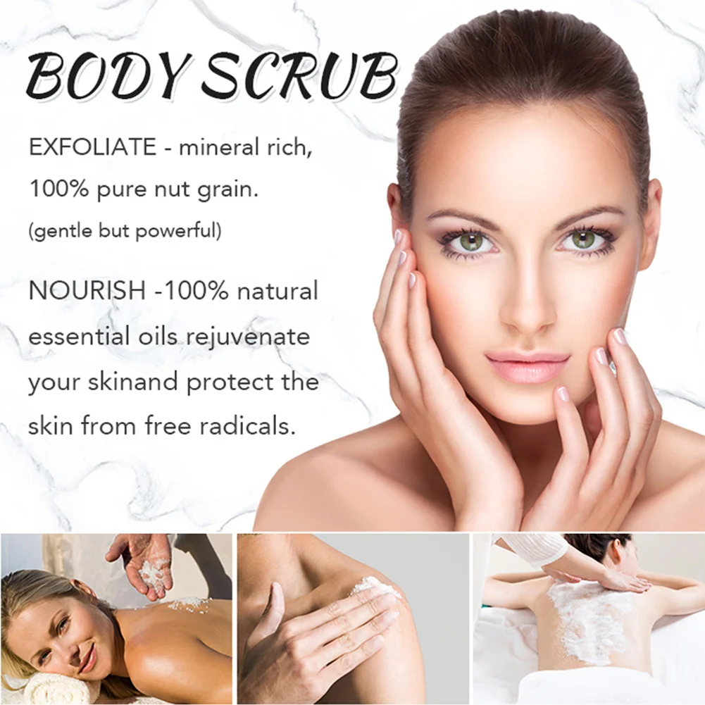

DISAAR Body Scrub Natural Exfoliating Scrub for Dead Skin Blackhead Acne Wrinkle Soften and Smooth Skin