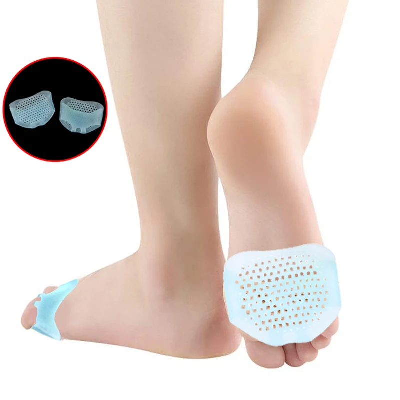 

1 Pair High Heel Shoes Foot Blister Care Toes Insert Pad Silicone Insole Pain Relief Silicone Insoles Forefoot Pads For Women
