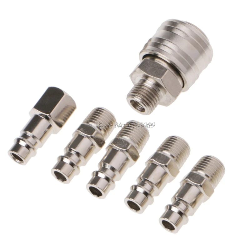 6 шт. евро воздушный шланг фитинг для компрессора соединитель быстроразъемный